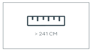 groter dan 241 cm