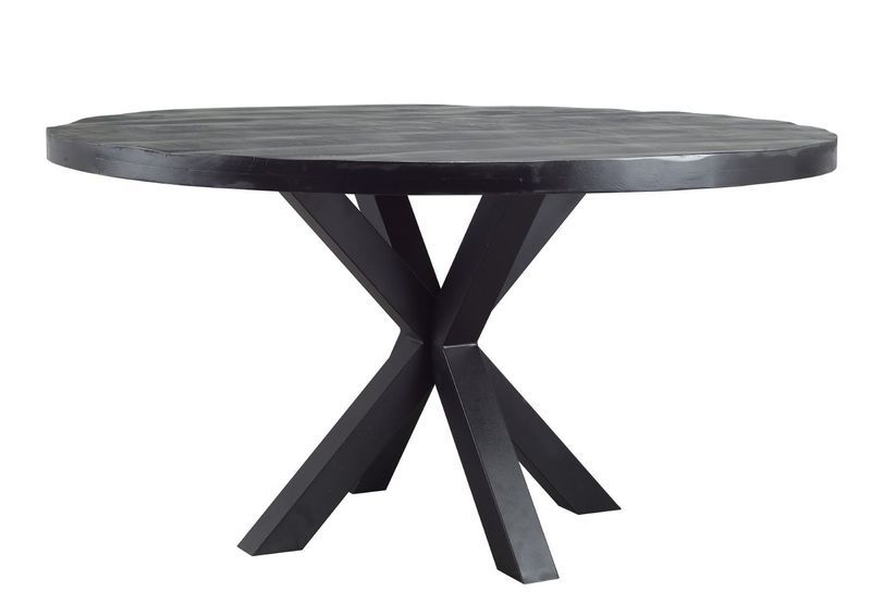Eettafel Mangoly rond zwart