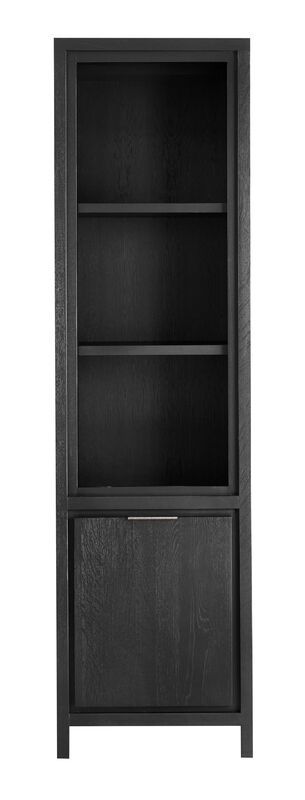 Boekenkast Lentaro eikenhout zwart