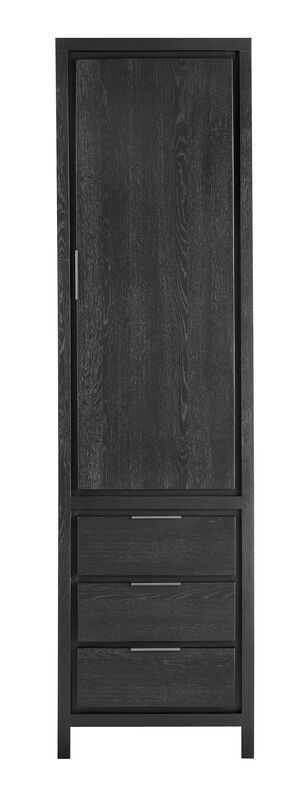 Opbergkast Lentaro eikenhout zwart