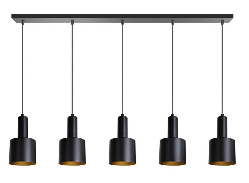 Edge hanglamp zwart metaal max. H175xB22cm