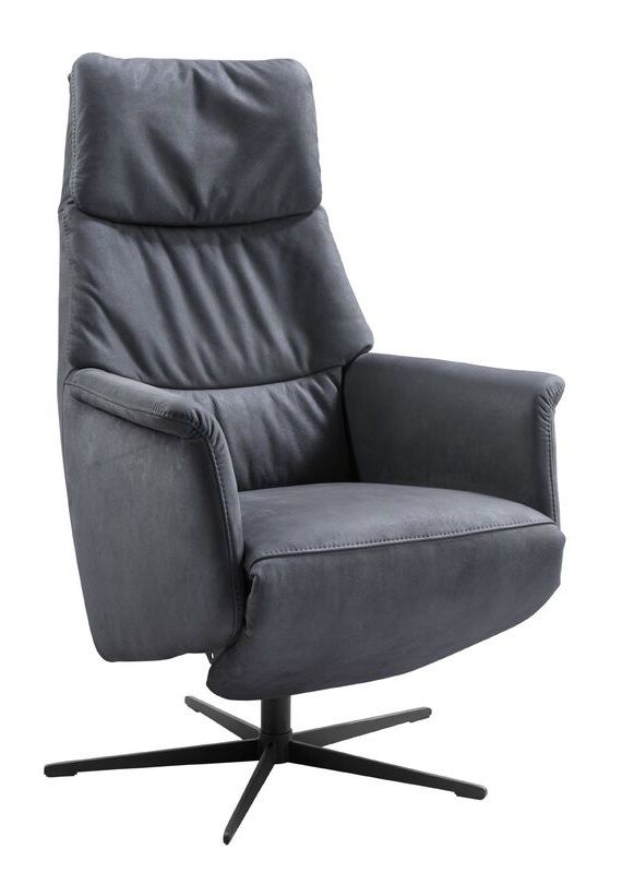 Relaxfauteuil Pomonti M antraciet leer