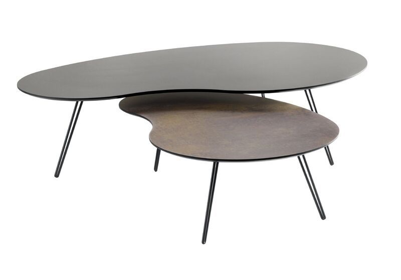 Salontafelset Yania antraciet + bruin