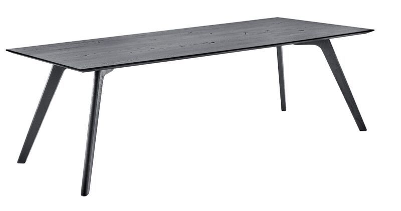 Eettafel Nemaro rechthoek eikenhout zwart 240x100cm