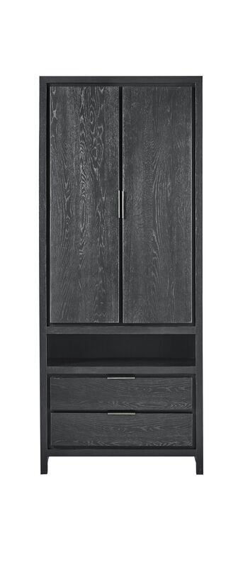 Opbergkast Lentaro eikenhout zwart