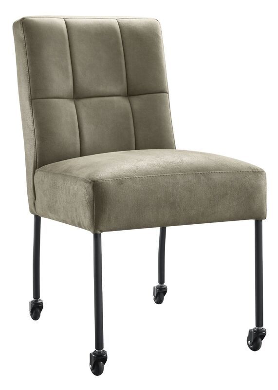 Eetkamerstoel Janinto groen microleder