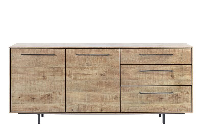 Dressoir Rianta houtstructuur/metaal