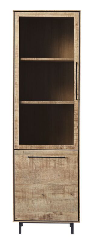 Vitrinekast Rianta houtstructuur/metaal
