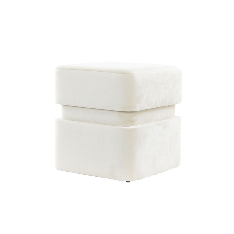 Poef Piazza beige velvet