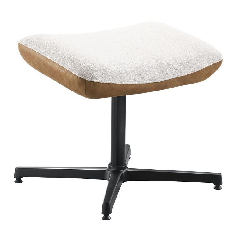 Hocker Erola beige bruin microleder