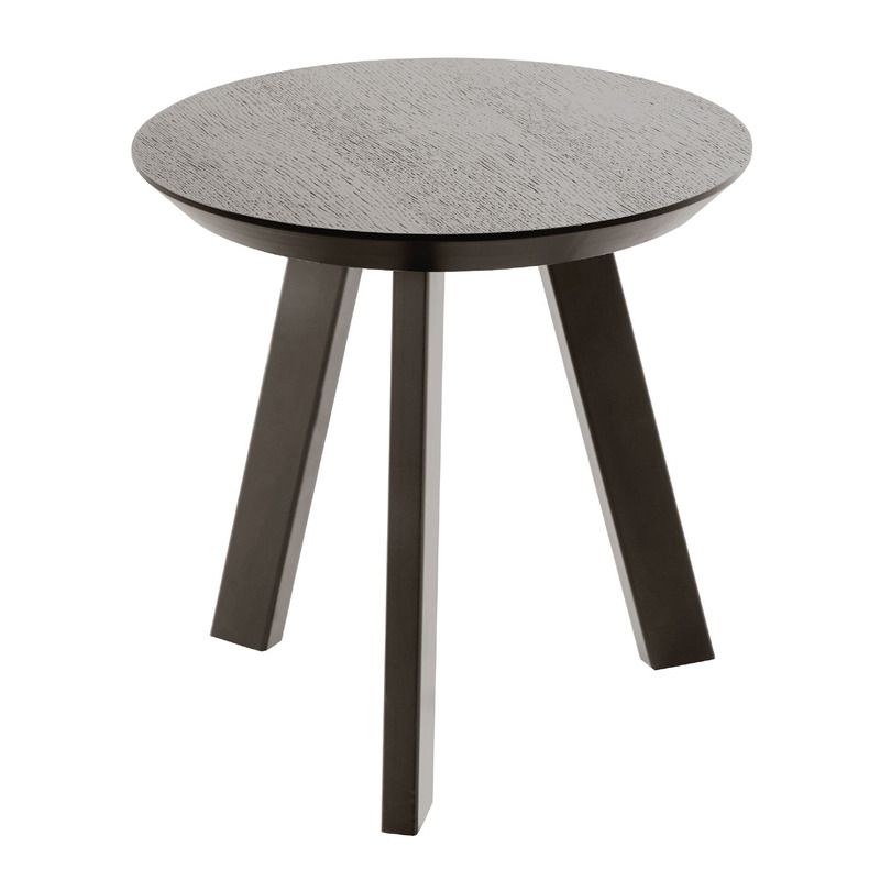 Bijzettafel Bonvoya eiken fineer bruin rond 50cm