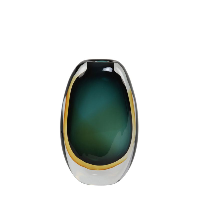 Vaas Calla small glas turquoise amber