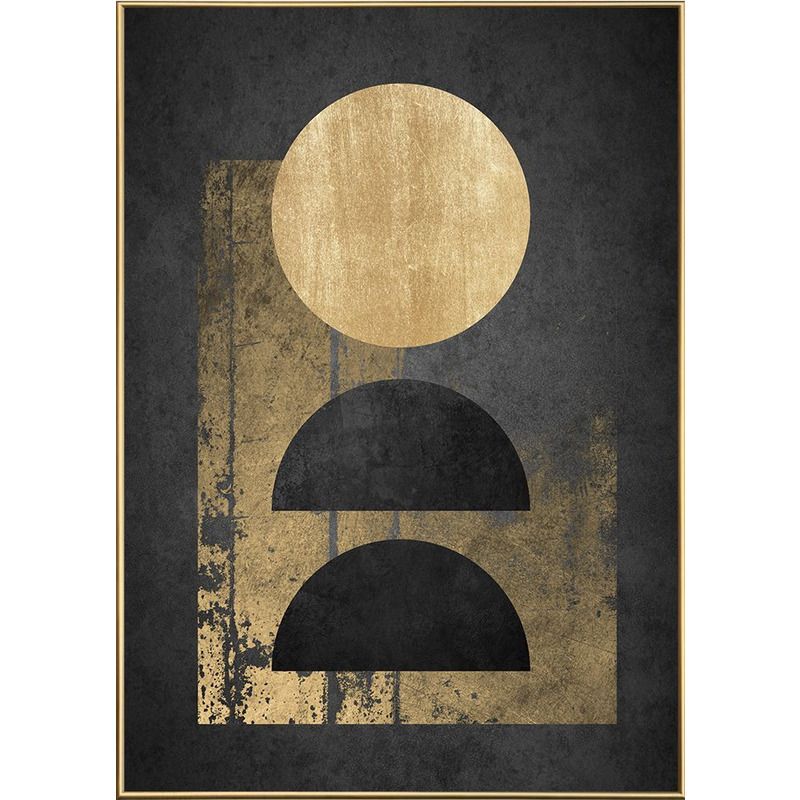 Wanddecoratie Canvas zwart goud