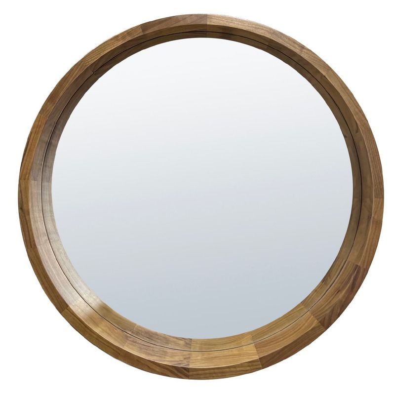 Spiegel Conic Wood rond 100cm