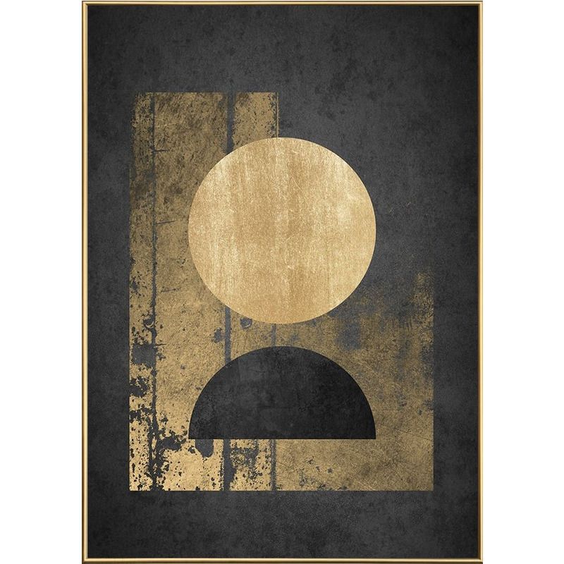 Wanddecoratie Canvas zwart goud