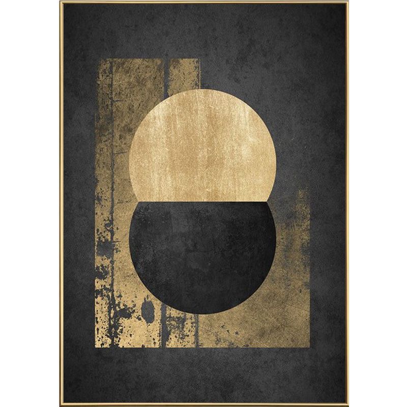 Wanddecoratie Canvas zwart goud