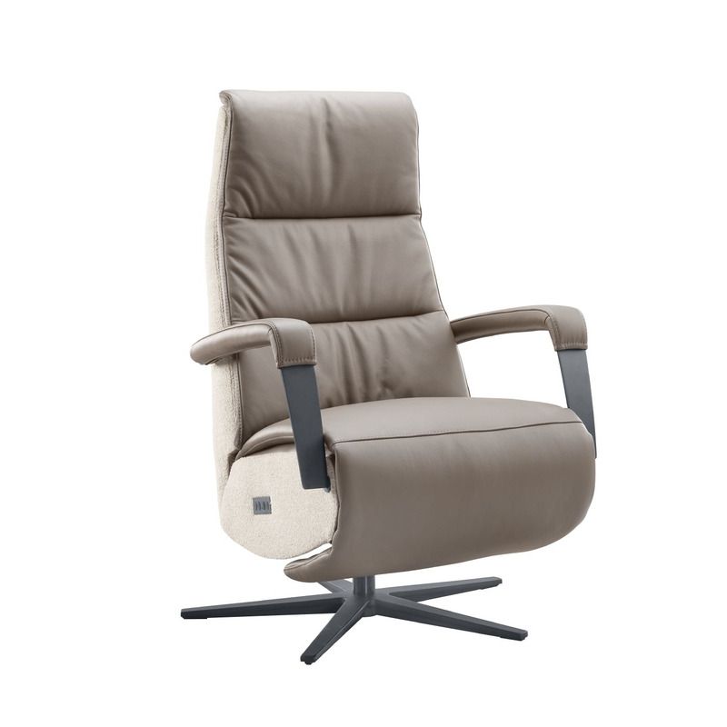Relaxfauteuil Chanti S beige bruin leer