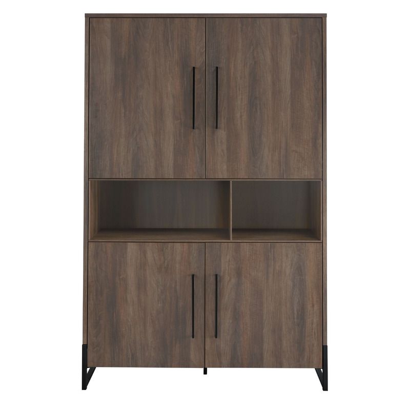 Wandkast Sparcia houtstructuur dark almond decor