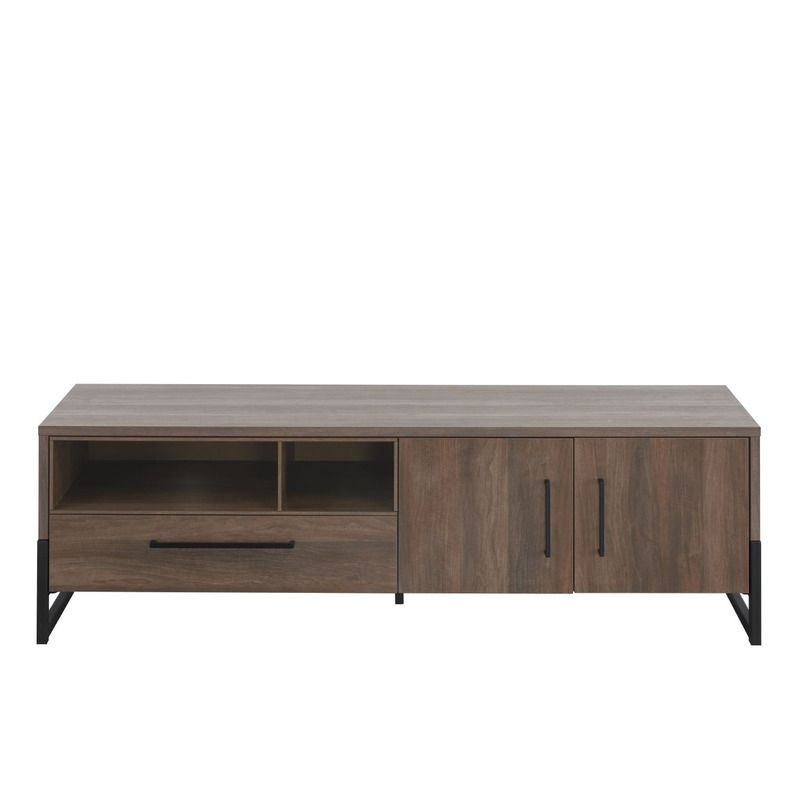 Tv-meubel Sparcia houtstructuur dark almond decor