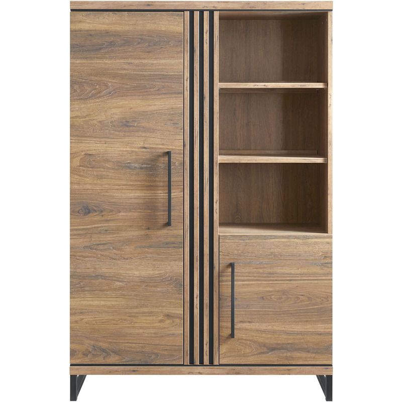 Wandkast Gianta houtstructuur sheesham decor