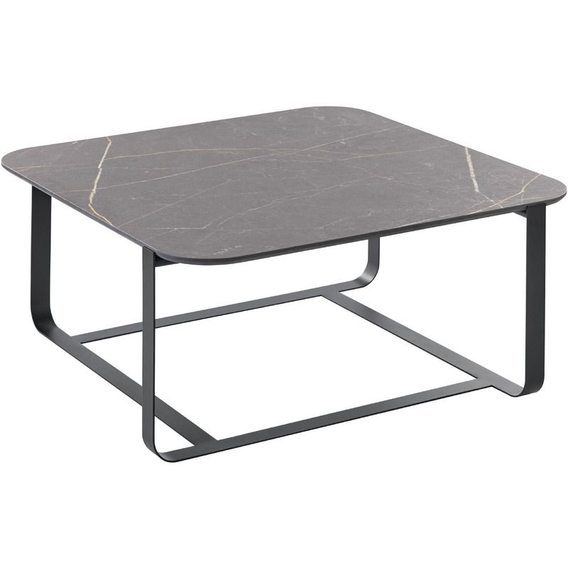 Salontafel Monzunio HPL marmer zwart vierkant 80x80cm