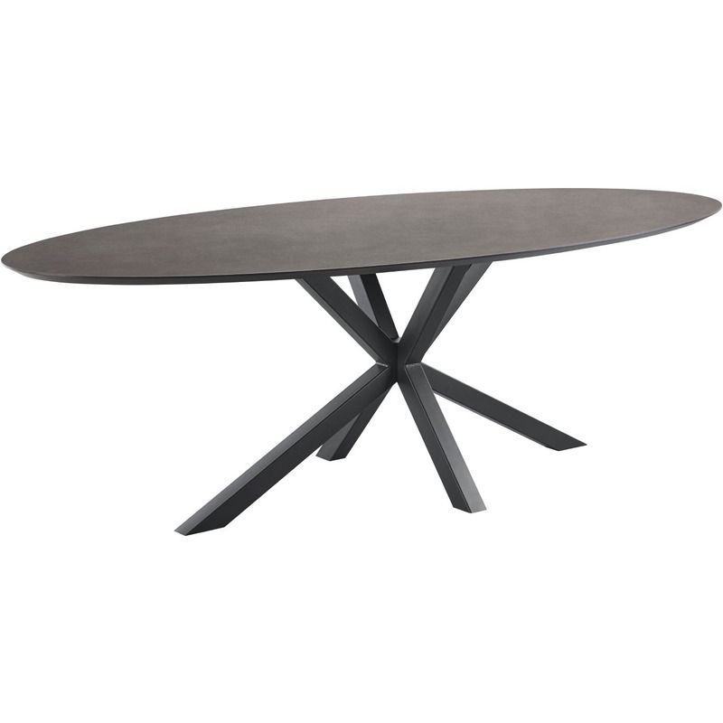 Eettafel Neviro ovaal HPL stellar 240x110cm