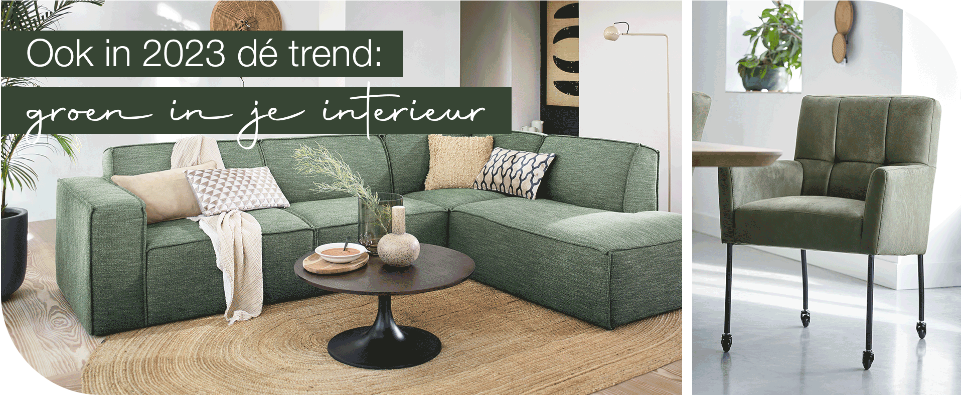 Ook in 2023 dé trend; groen in je interieur!