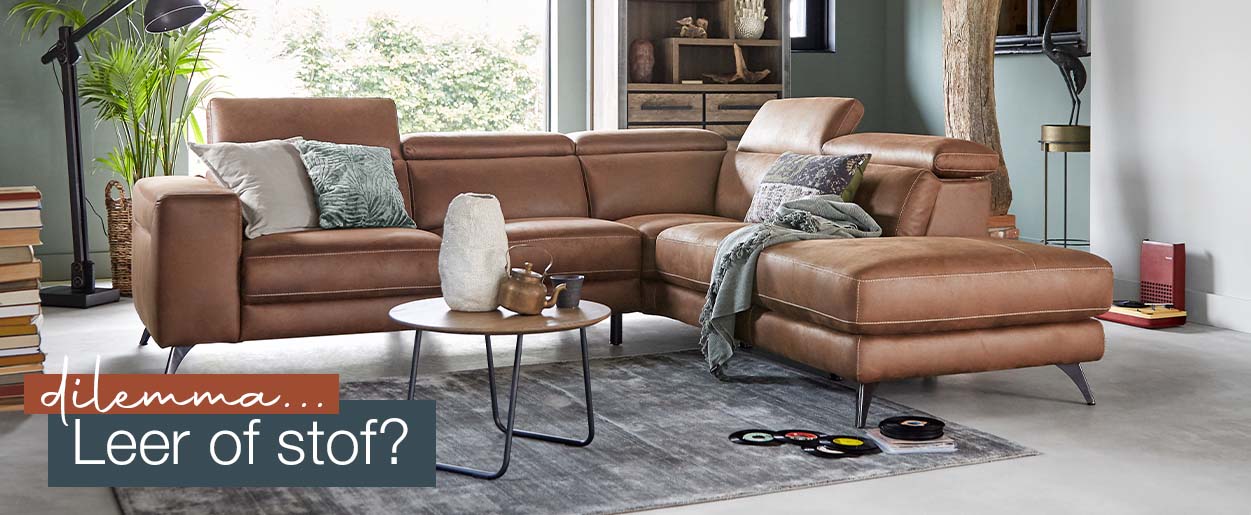 Het eeuwige dilemma; een leren of stoffen bank