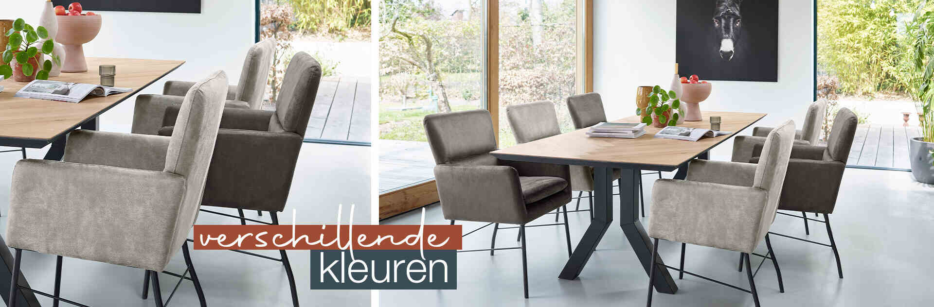 Eetkamerstoelen in verschillende kleuren