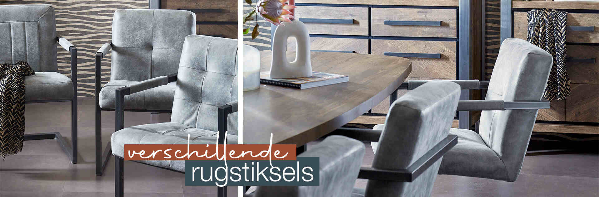 stoelen met verschillende rugstiksels