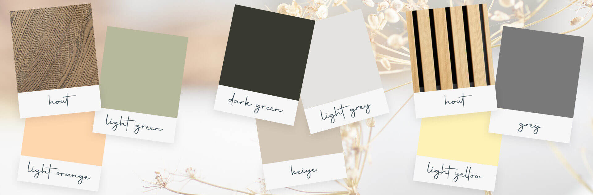 Japandi kleuren moodboard