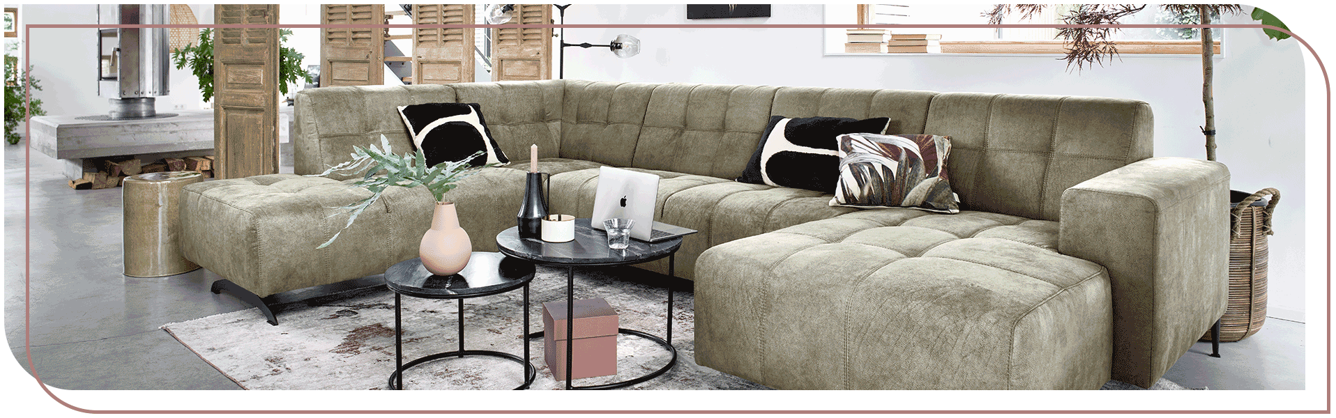 Kleurrijke woonstijl - hoekbank Jamaria - INHOUSE