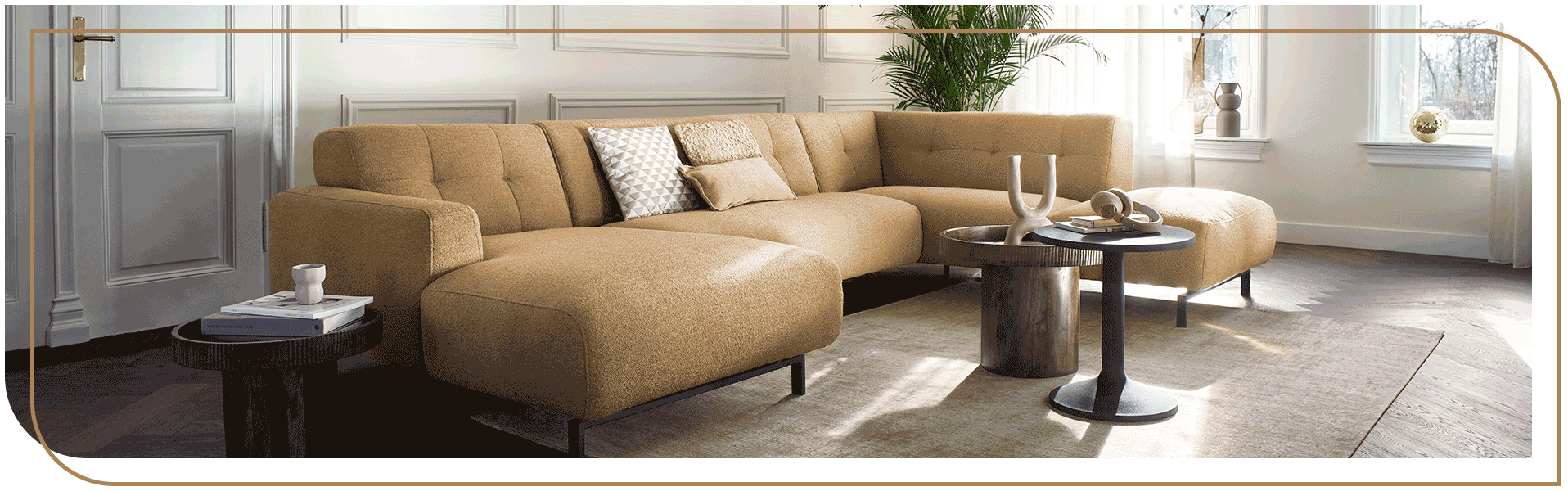 Kleurrijke woonstijl - hoekbank Moritia - INHOUSE