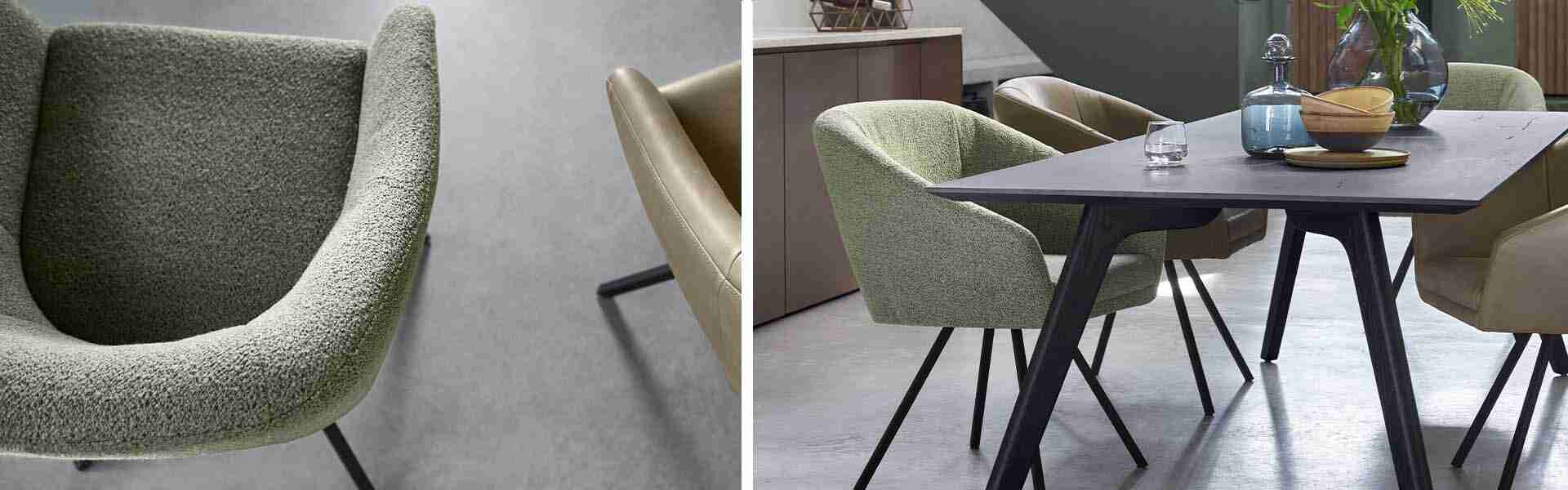 Eetkamerstoel Erata bouclé