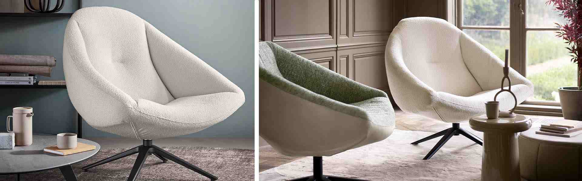 Fauteuil Rondo bouclé