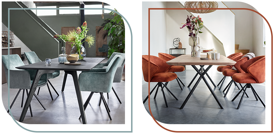 Velvet eetkamerstoelen