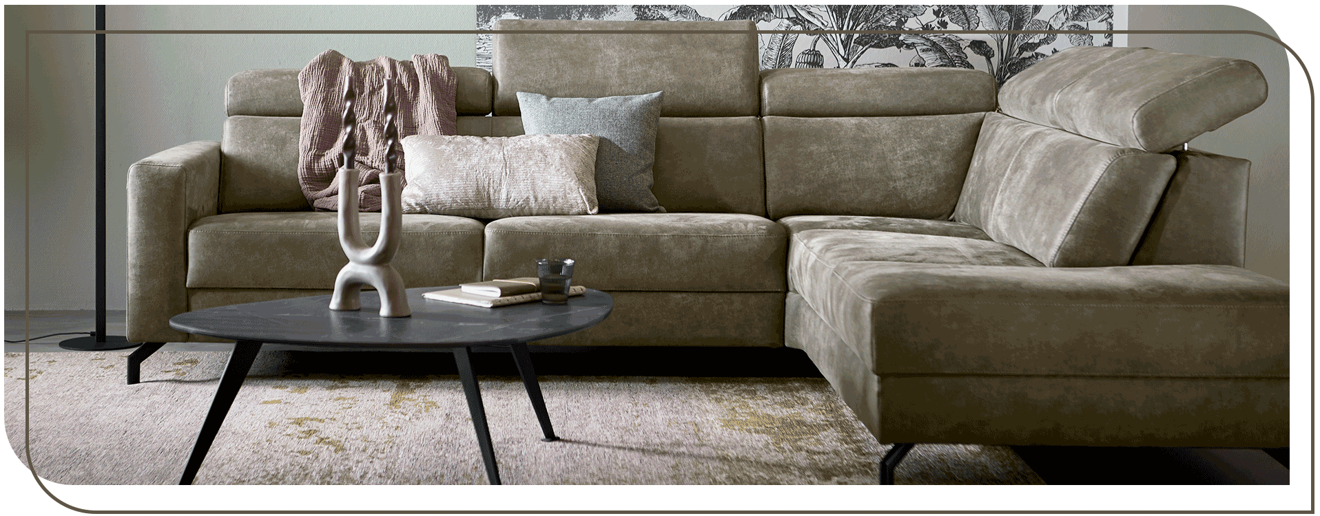 Groene hoekbank Rigas - INHOUSE