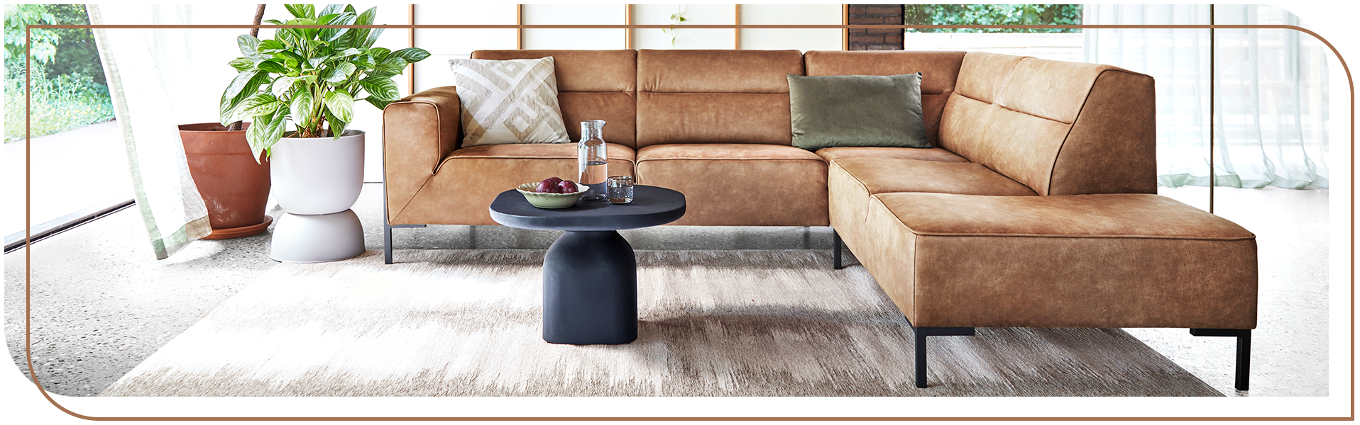 Industrieel interieur - Hoekbank Ampara - INHOUSE