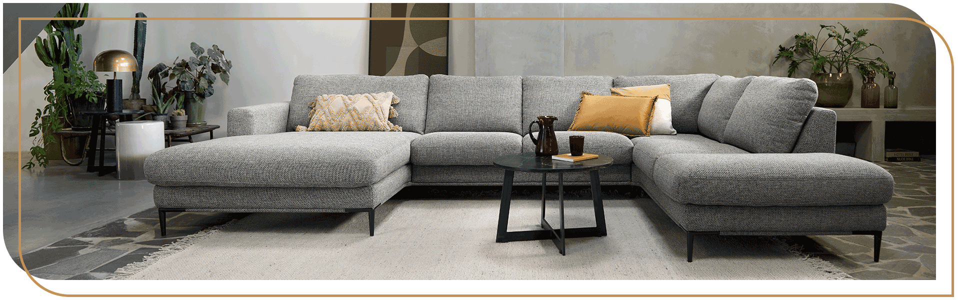 Industrieel interieur - Hoekbank Omera - INHOUSE